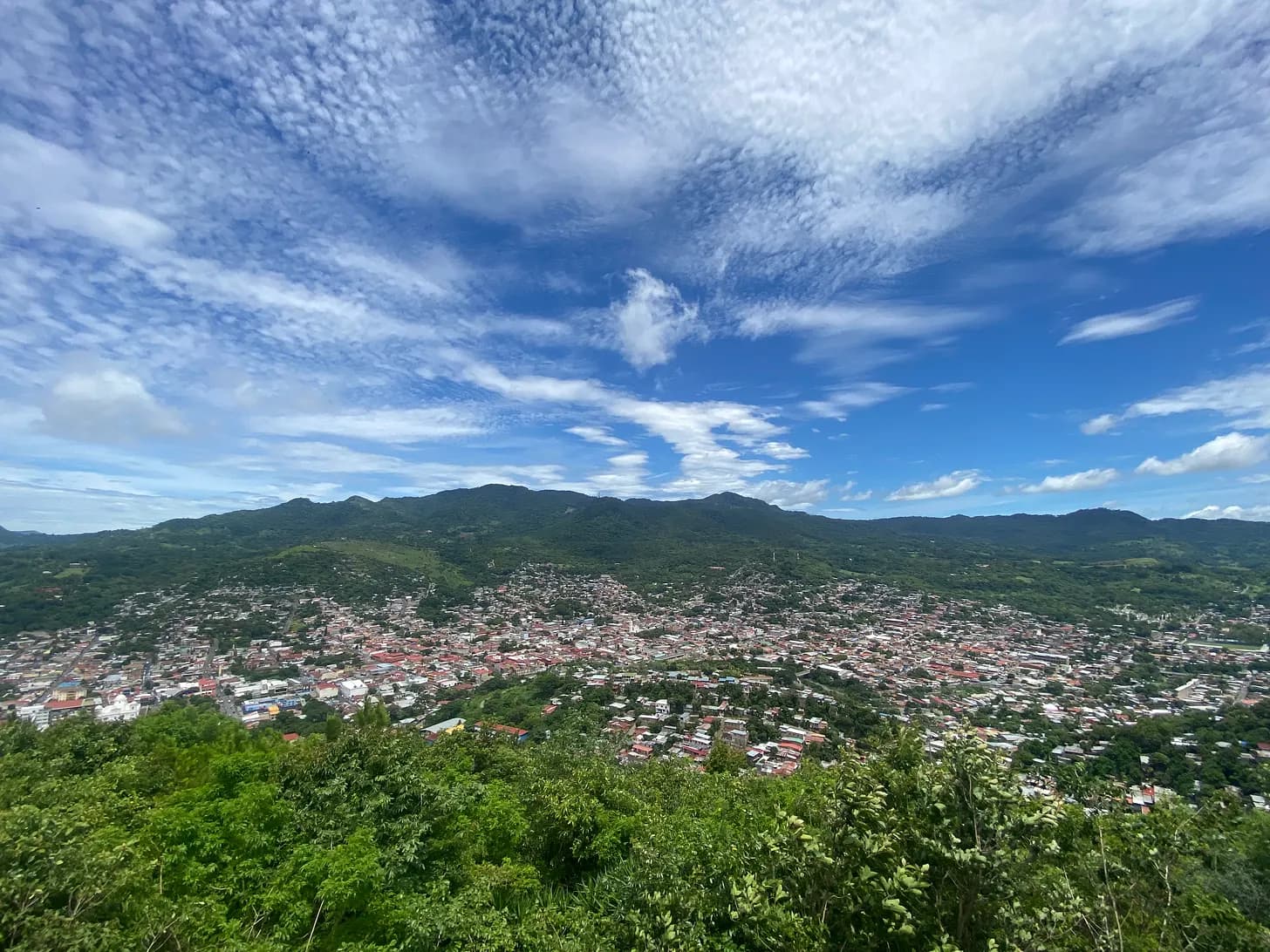 View over Matagalpa, Nicaragua, from the surrounding highlands